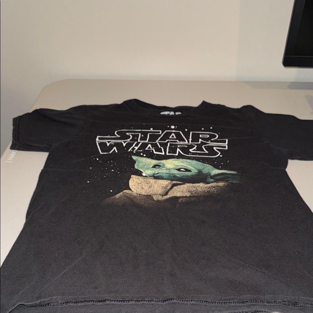 Star Wars Black Tee with Grogu Design